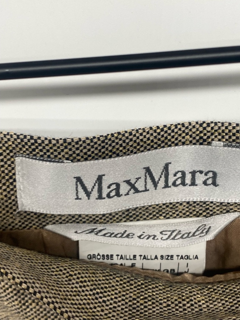 Max Mara Women’s Linen Skirt Suit Brown/Beige size 6. Made in Italy. - Picture 8 of 12